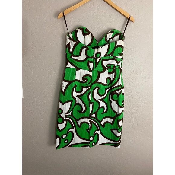 Milly Of New York Women's Green And White BodyCon Dress - 4 - Picture 3 of 12